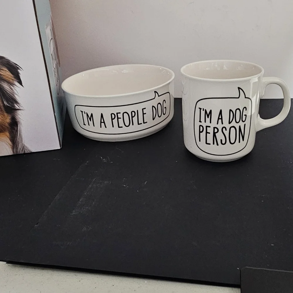 Howligans Ceramic Dog Bowl & Mug NEW in Box